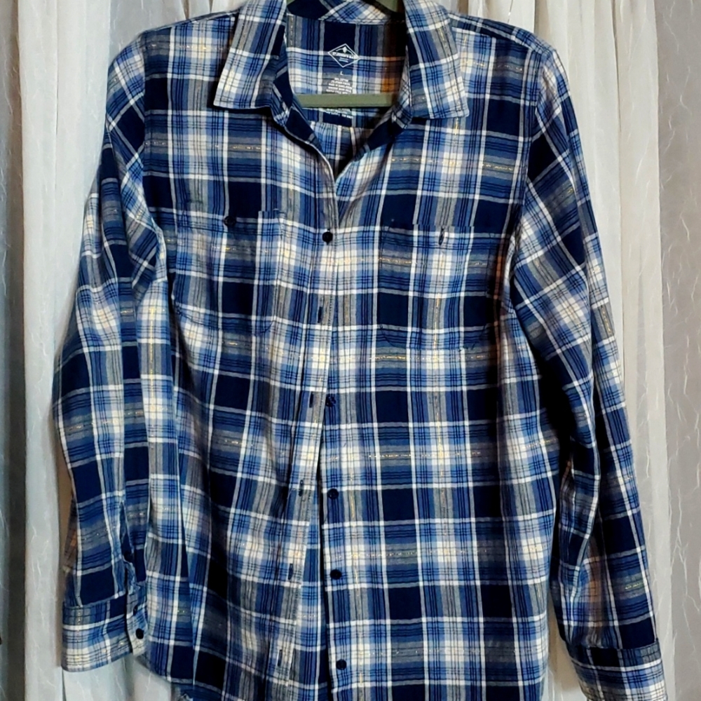 Womens Large St. John's Bay Plaid Flannel